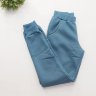 Утепленные брюки с манжетами, дымчато-синий