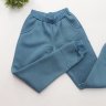Утепленные брюки с манжетами, дымчато-синий