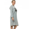 168 Платье с капюшоном XLNT, серый меланж