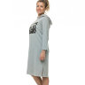 168 Платье с капюшоном XLNT, серый меланж