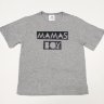 001 Футболка детская "Mama`s boy", серый меланж