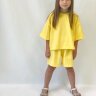 055 Детский костюм с шортами, светло желтый