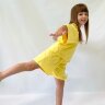 055 Детский костюм с шортами, светло желтый
