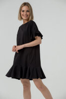 290 Платье с воланами, черный