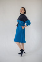 283 Платье Кармэн, т.синий/петроль