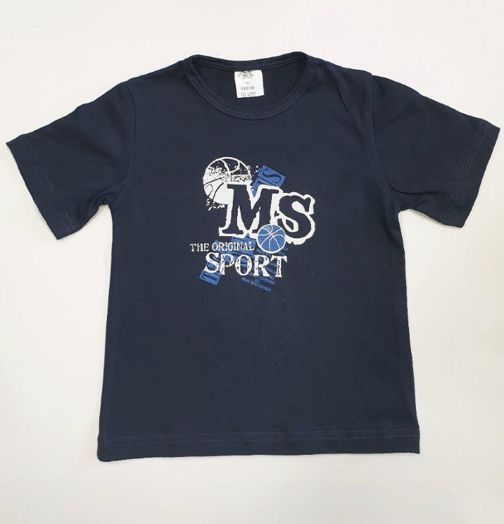 001 Футболка детская "MS Sport", т.синий